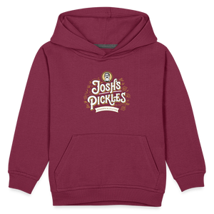 Josh's Pickles Logo Kids‘ Hoodie - burgundy