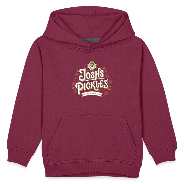 Josh's Pickles Logo Kids‘ Hoodie - burgundy