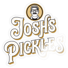 Josh's Pickles Logo Sticker - transparent glossy