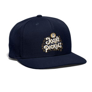 Josh's Pickles Logo Snapback Baseball Cap - navy