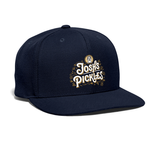 Josh's Pickles Logo Snapback Baseball Cap - navy