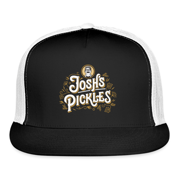 Josh's Pickles Logo Trucker Hat - black/white
