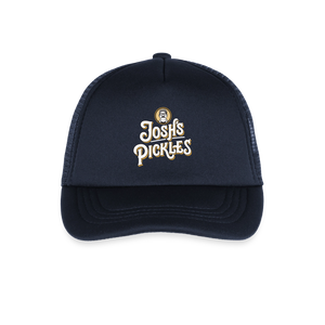 Josh's Pickles Logo Youth Trucker Hat - navy