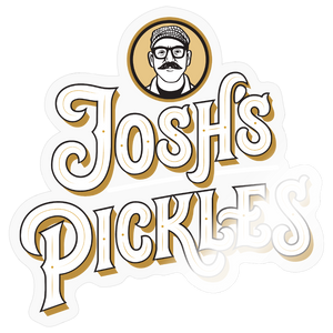 Josh's Pickles Logo Sticker - transparent glossy