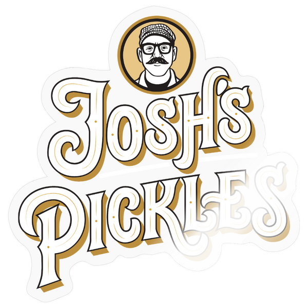 Josh's Pickles Logo Sticker - transparent glossy