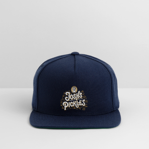 Josh's Pickles Logo Snapback Baseball Cap - navy
