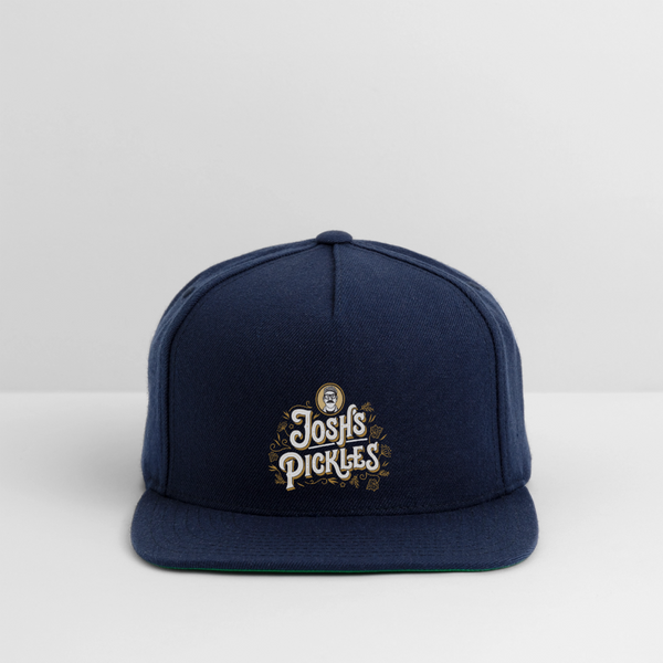 Josh's Pickles Logo Snapback Baseball Cap - navy