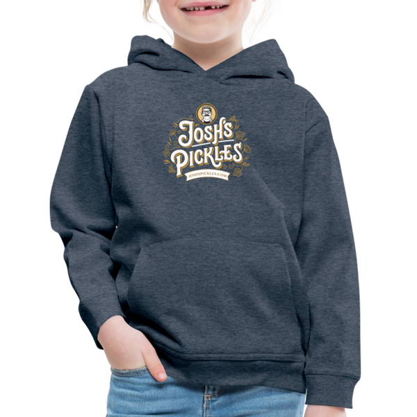Josh's Pickles Logo Kids‘ Hoodie - heather denim