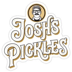 Josh's Pickles Logo Sticker - white matte