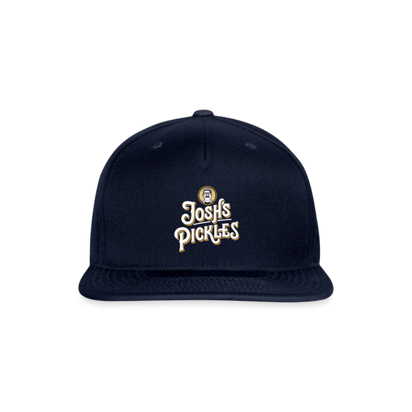Josh's Pickles Logo Snapback Baseball Cap - navy