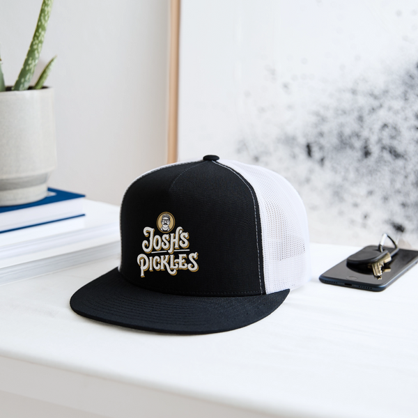 Josh's Pickles Logo Trucker Hat - black/white