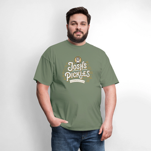 Josh's Pickles Logo 100% Cotton T-Shirt - military green