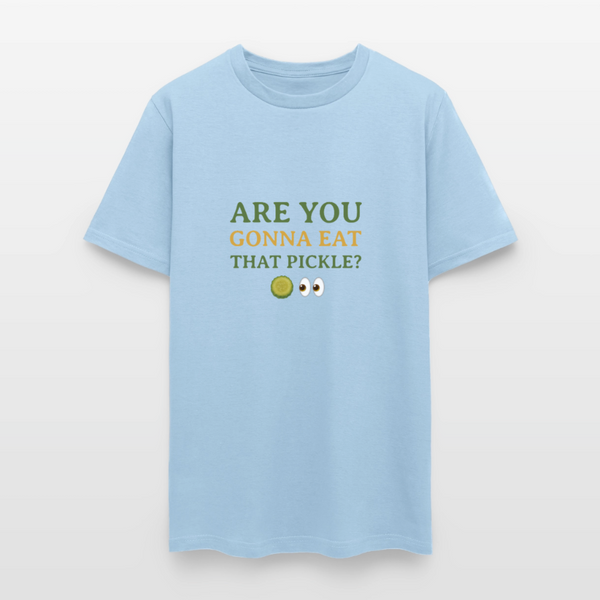 Are You Gonna Eat That Pickle? T-Shirt - powder blue