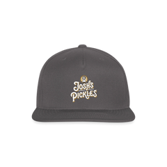 Josh's Pickles Logo Snapback Baseball Cap - dark grey