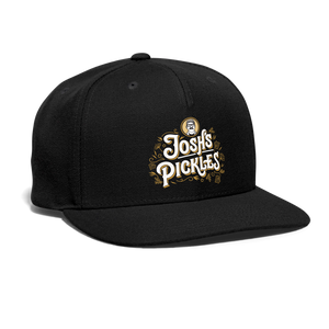 Josh's Pickles Logo Snapback Baseball Cap - black