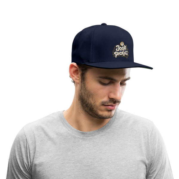 Josh's Pickles Logo Snapback Baseball Cap - navy