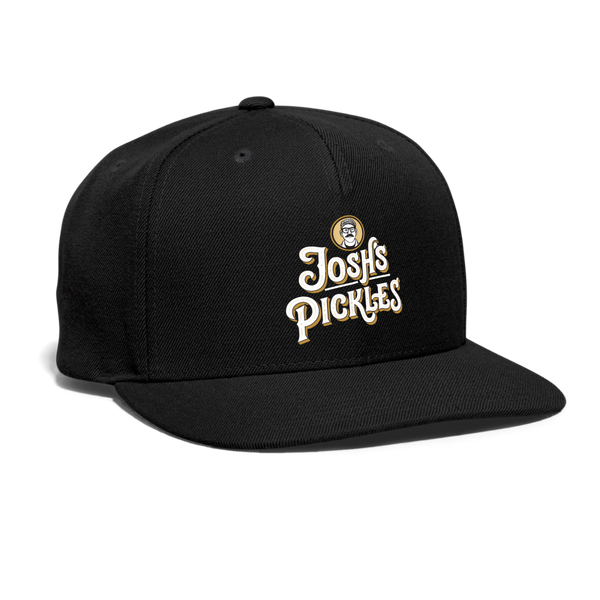 Josh's Pickles Logo Snapback Baseball Cap - black
