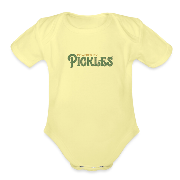 Powered by Pickles Baby Onesie - washed yellow