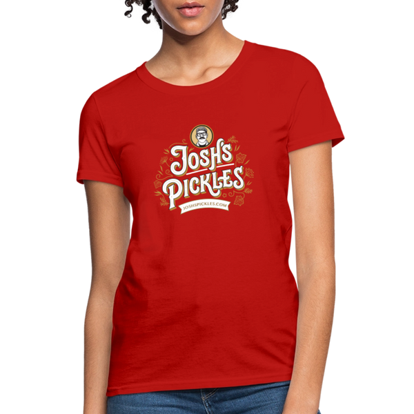 Josh's Pickles Logo Women's T-Shirt - red