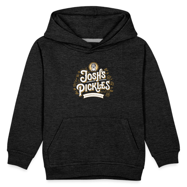 Josh's Pickles Logo Kids‘ Hoodie - charcoal grey