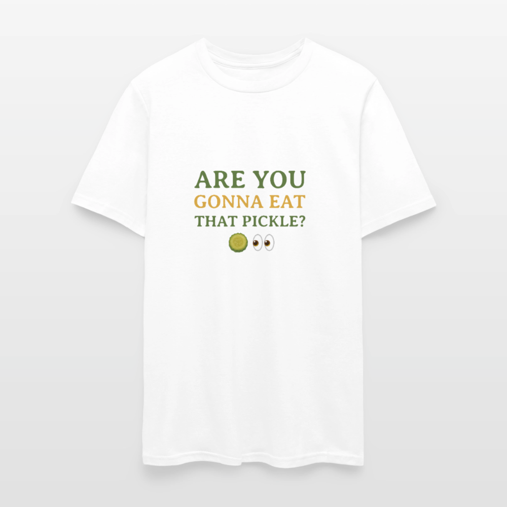 Are You Gonna Eat That Pickle? T-Shirt - white