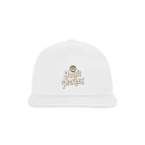 Josh's Pickles Logo Snapback Baseball Cap - white