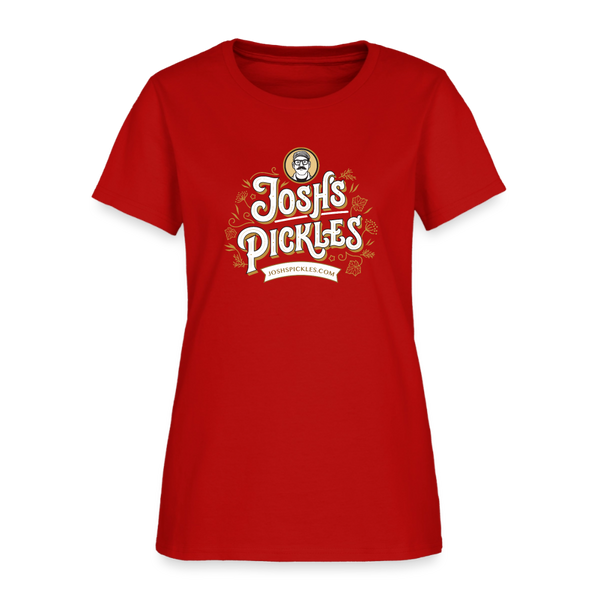Josh's Pickles Logo Women's T-Shirt - red