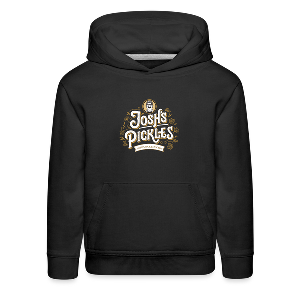 Josh's Pickles Logo Kids‘ Hoodie - black