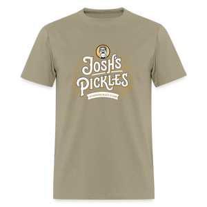 Josh's Pickles Logo 100% Cotton T-Shirt - khaki