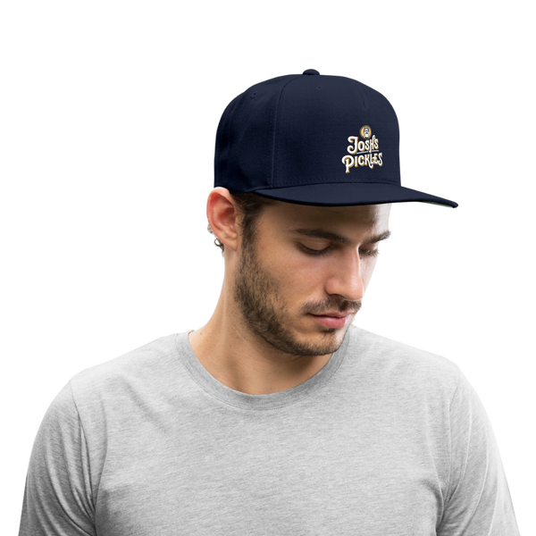 Josh's Pickles Logo Snapback Baseball Cap - navy