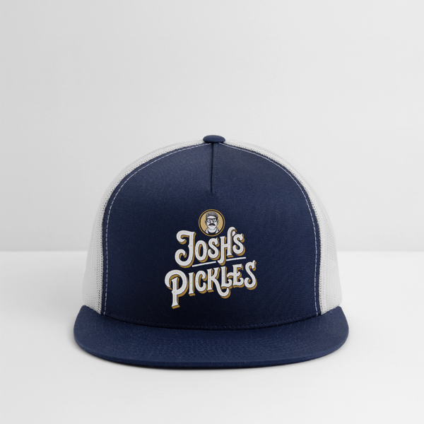 Josh's Pickles Logo Trucker Hat - navy/white