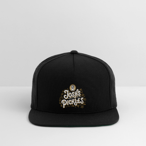Josh's Pickles Logo Snapback Baseball Cap - black