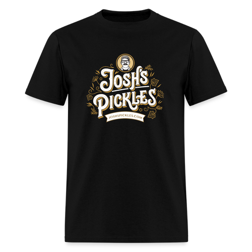 Josh's Pickles Logo 100% Cotton T-Shirt - black