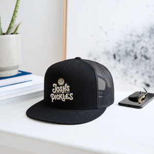 Josh's Pickles Logo Trucker Hat - black/black