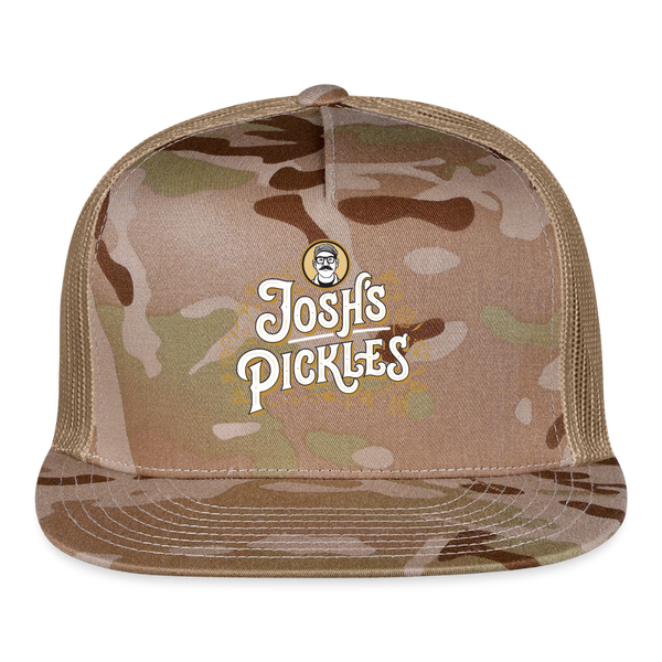 Josh's Pickles Logo Trucker Hat - MultiCam\tan