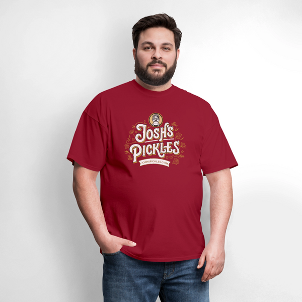 Josh's Pickles Logo 100% Cotton T-Shirt - true red