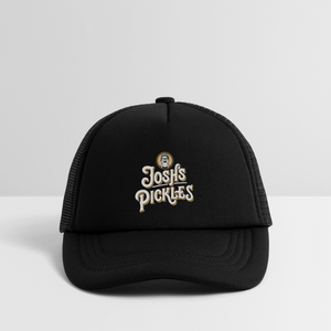 Josh's Pickles Logo Youth Trucker Hat - black