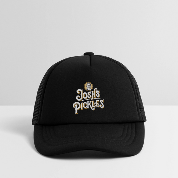 Josh's Pickles Logo Youth Trucker Hat - black
