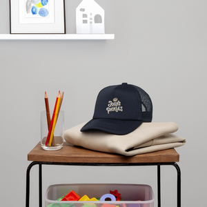Josh's Pickles Logo Youth Trucker Hat - navy