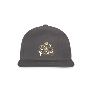 Josh's Pickles Logo Snapback Baseball Cap - dark grey
