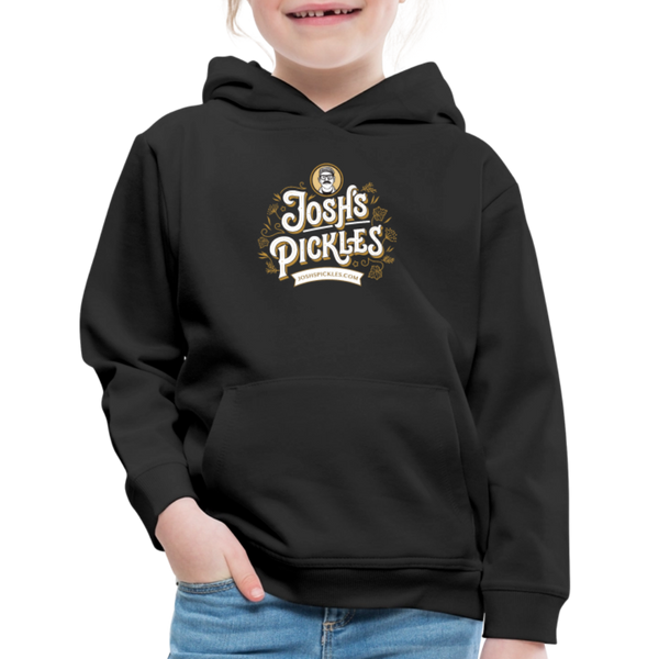 Josh's Pickles Logo Kids‘ Hoodie - black