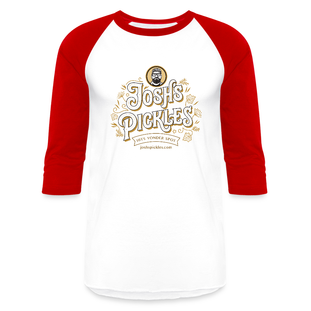 Baseball 3/4 length sleeve t-shirt - white/kelly green