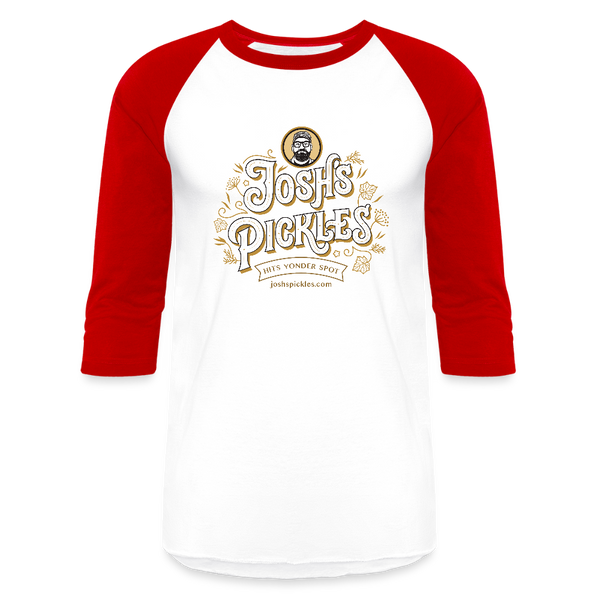 Baseball 3/4 length sleeve t-shirt - white/red