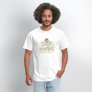 Josh's Pickles Logo 100% Cotton T-Shirt - white