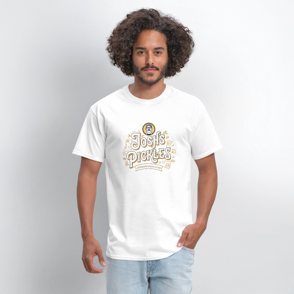 Josh's Pickles Logo 100% Cotton T-Shirt - white