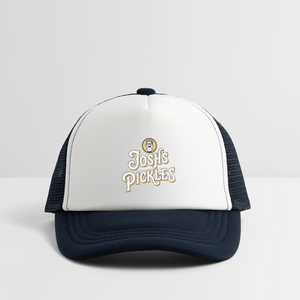 Josh's Pickles Logo Youth Trucker Hat - white/navy