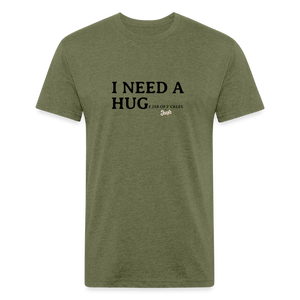 I NEED A HUGe Jar of Pickles Fitted Cotton-Poly T-Shirt - heather military green