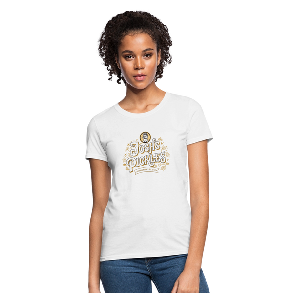 Josh's Pickles Logo Women's T-Shirt - white