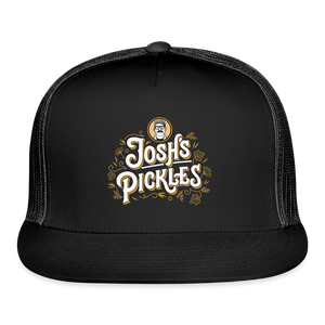 Josh's Pickles Logo Trucker Hat - black/black