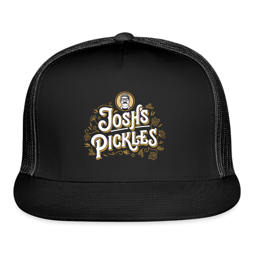 Josh's Pickles Logo Trucker Hat - black/black